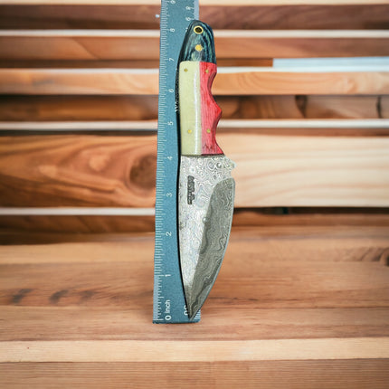 Texas Damascus Curved Knife