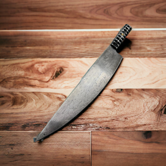 Chef Knife | Black & Silver Resin Honeycomb
