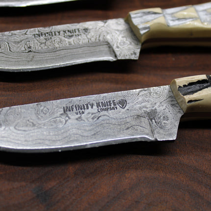 Scaled Damascus Fixed Blade