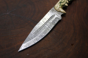 Damascus Coyote Jaw Knife
