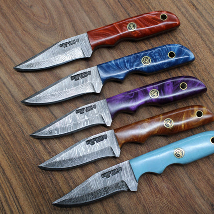 Mini Resin Damascus Clippoint