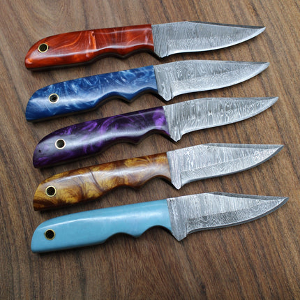 Mini Resin Damascus Clippoint