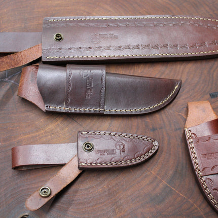 Scaled Damascus Fixed Blade