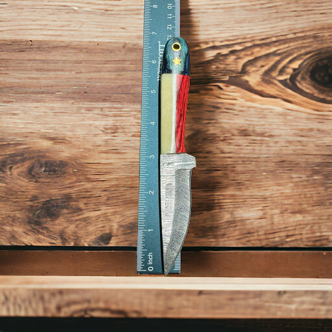 Texas Damascus Clip-point Knife