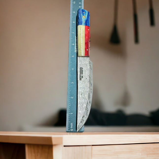 Texas Drop-point Damascus
