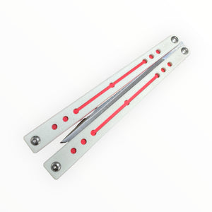 Monarch Balisong | White & Red DP