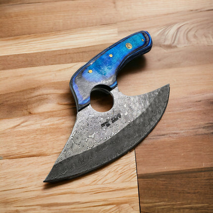 Damascus ULU | Cobalt Blue