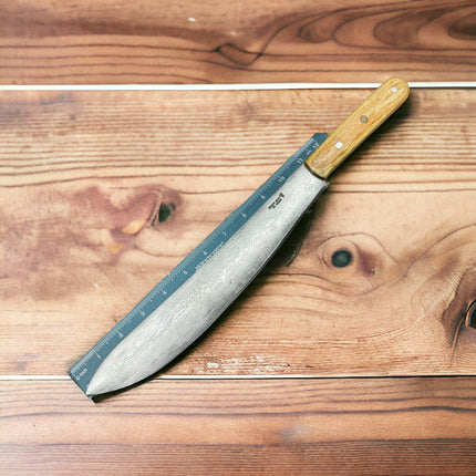 Damascus Brisket | Black Grey Resin