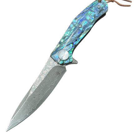 Athena II Damascus VG-10 Folder (Abalone)