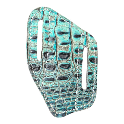 Caiman Leather Holster Turquoise Edition