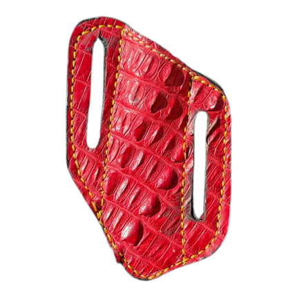 Caiman Leather Holster Ruby Red