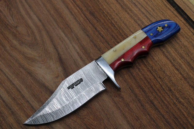 Texas Damascus Bowie knife