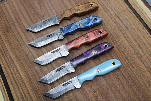 Mini Resin Damascus Tanto